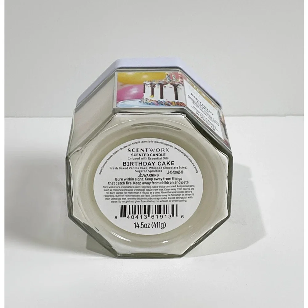 ScentWorx by Slatkin & Co. 3 Wick Jar Candle 14.5 oz - Birthday Cake